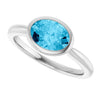 Natural Aquamarine | Oval | 8 x 6mm