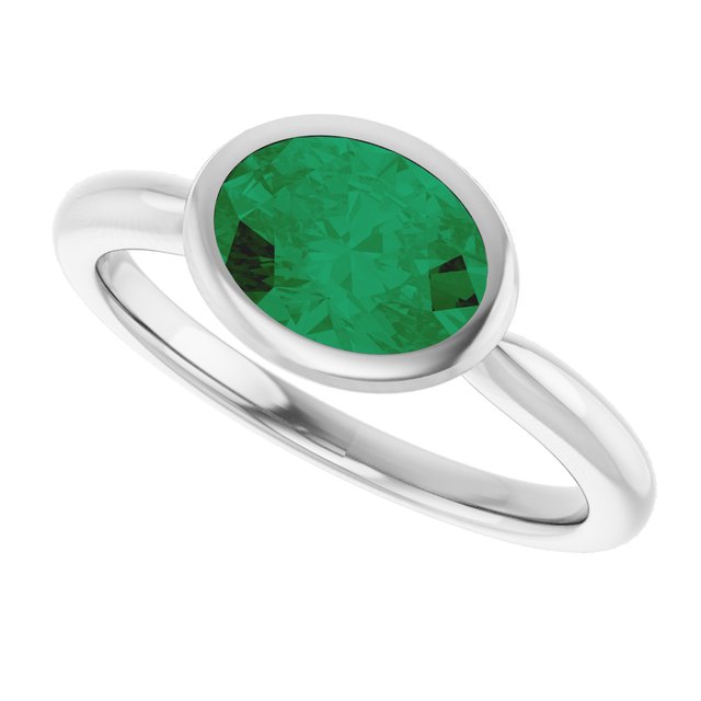 Lab-Grown Emerald | Oval | 8 x 6mm