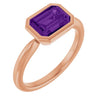 Natural Amethyst | Emerald | 8 x 6mm