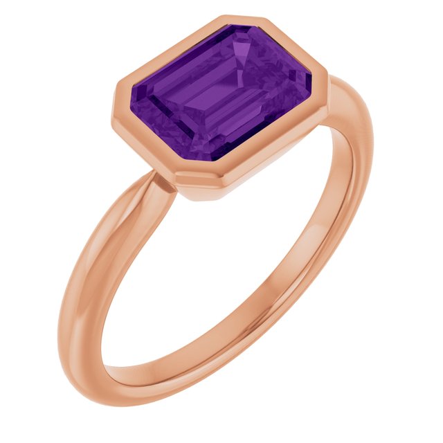 Natural Amethyst | Emerald | 8 x 6mm