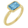 Natural Sky Blue Topaz | Emerald | 8 x 6mm