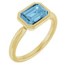 Natural Sky Blue Topaz | Emerald | 8 x 6mm