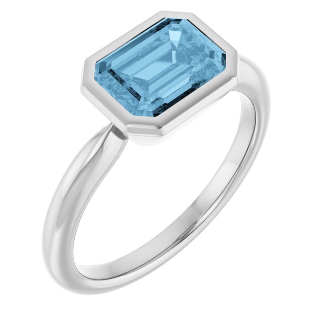 Natural Sky Blue Topaz | Emerald | 8 x 6mm