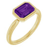 Natural Amethyst | Emerald | 8 x 6mm