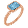 Natural Sky Blue Topaz | Emerald | 8 x 6mm