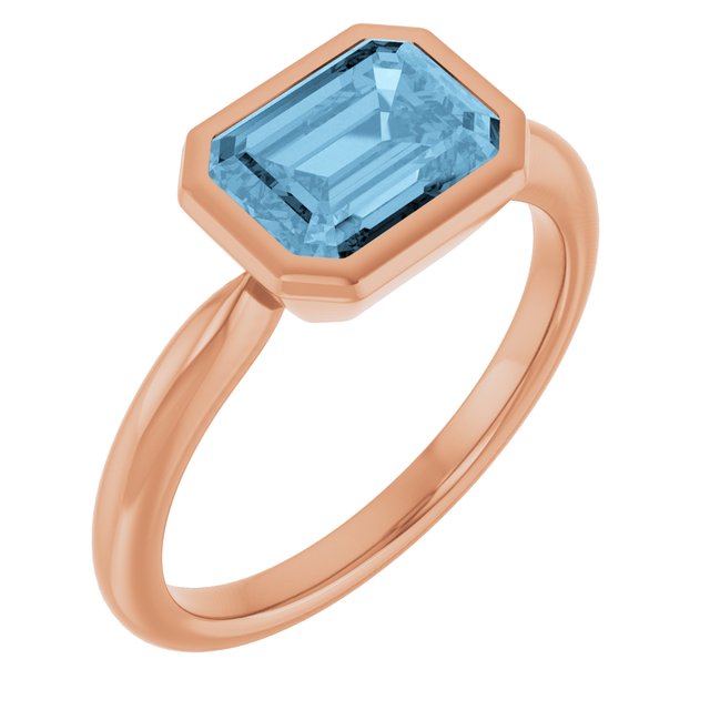 Natural Sky Blue Topaz | Emerald | 8 x 6mm