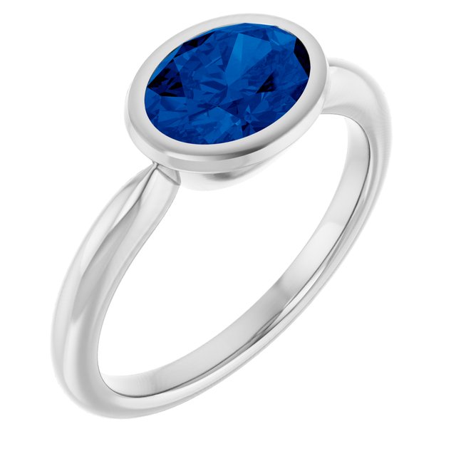 Lab-Grown Blue Sapphire | Oval | 8 x 6mm