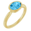 Natural Swiss Blue Topaz | Oval | 8 x 6mm