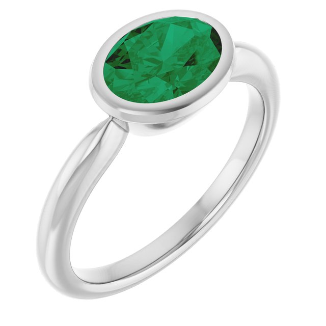 Lab-Grown Emerald | Oval | 8 x 6mm