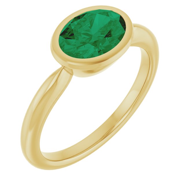 Lab-Grown Emerald | Oval | 8 x 6mm