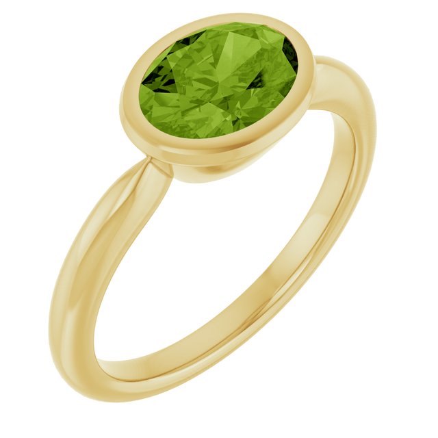 Natural Peridot | Oval | 8 x 6mm