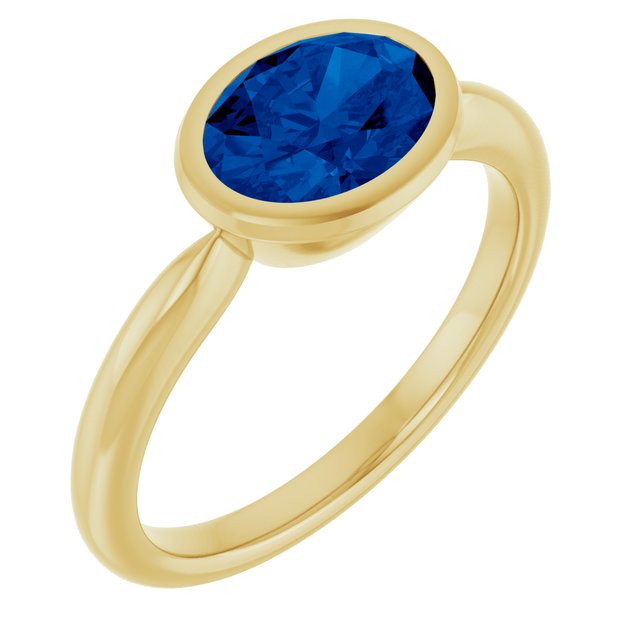 Lab-Grown Blue Sapphire | Oval | 8 x 6mm