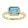 Natural Sky Blue Topaz | Emerald | 8 x 6mm