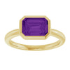 Natural Amethyst | Emerald | 8 x 6mm