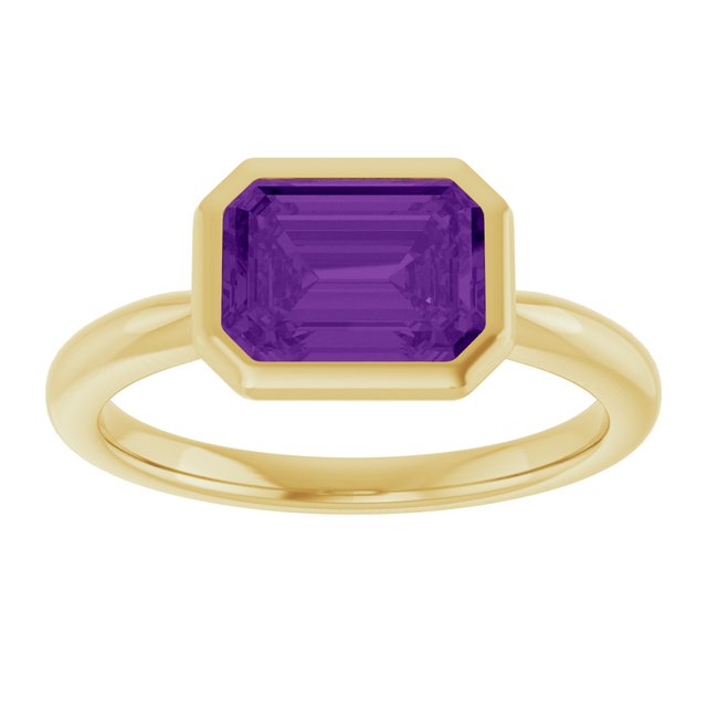 Natural Amethyst | Emerald | 8 x 6mm