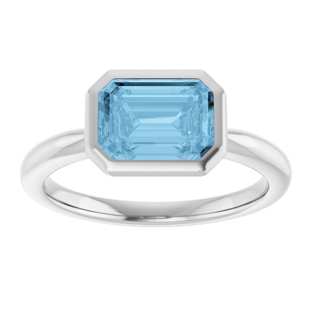 Natural Sky Blue Topaz | Emerald | 8 x 6mm
