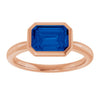 Lab-Grown Blue Sapphire | Emerald | 8 x 6mm