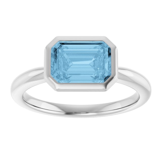Natural Sky Blue Topaz | Emerald | 8 x 6mm