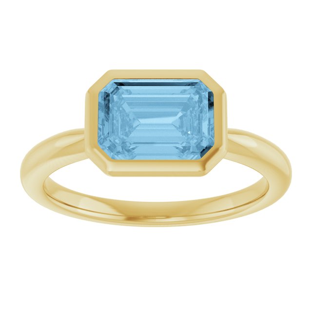 Natural Sky Blue Topaz | Emerald | 8 x 6mm