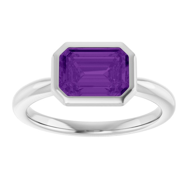 Natural Amethyst | Emerald | 8 x 6mm