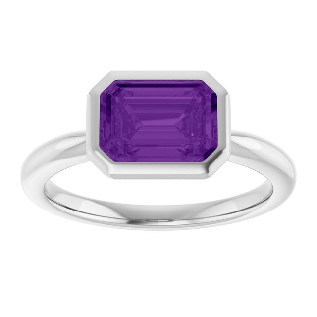 Natural Amethyst | Emerald | 8 x 6mm