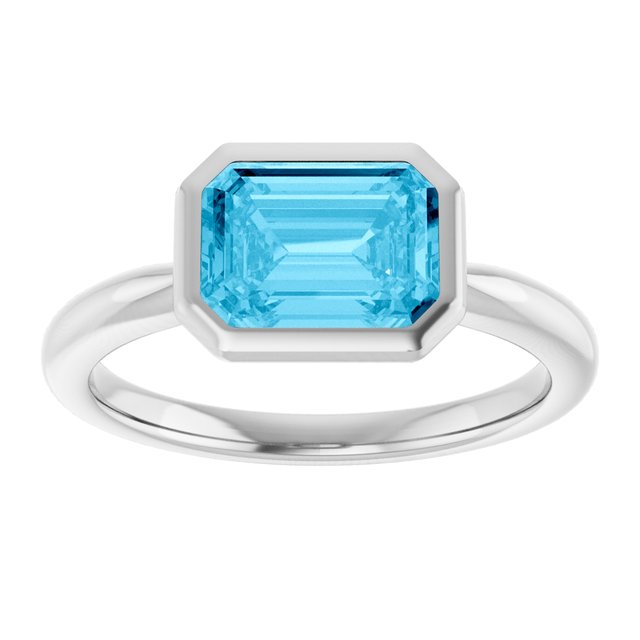 Natural Aquamarine | Emerald | 8 x 6mm