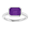 Natural Amethyst | Emerald | 8 x 6mm