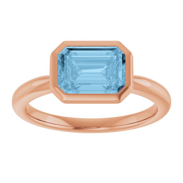 Natural Sky Blue Topaz | Emerald | 8 x 6mm