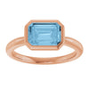 Natural Sky Blue Topaz | Emerald | 8 x 6mm