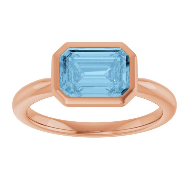Natural Sky Blue Topaz | Emerald | 8 x 6mm