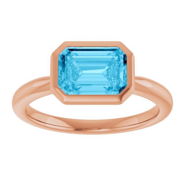 Natural Aquamarine | Emerald | 8 x 6mm