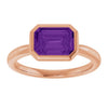 Natural Amethyst | Emerald | 8 x 6mm
