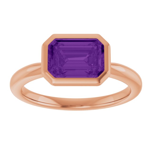 Natural Amethyst | Emerald | 8 x 6mm