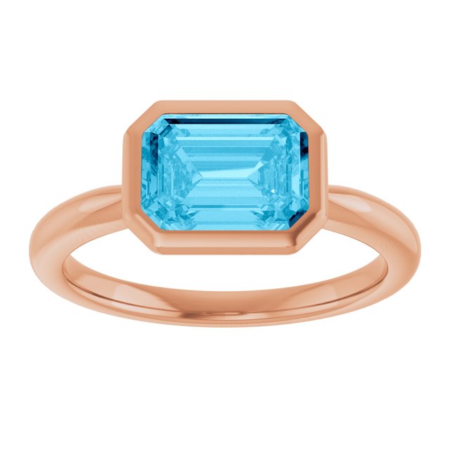 Natural Aquamarine | Emerald | 8 x 6mm