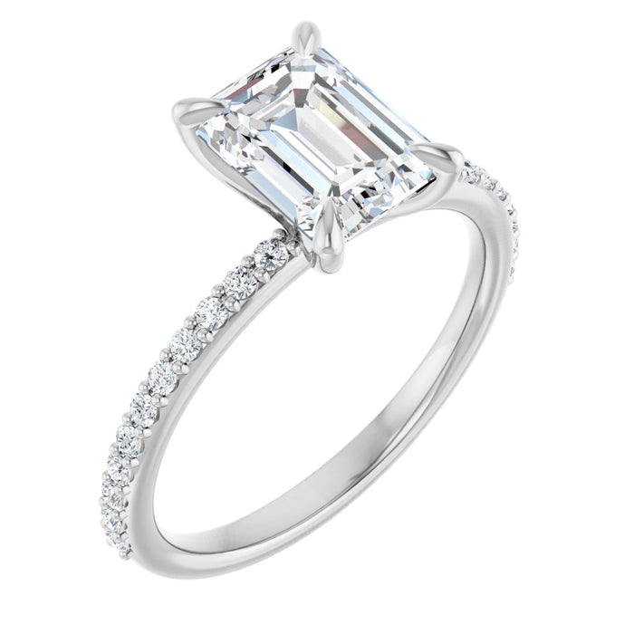 14K White | Emerald