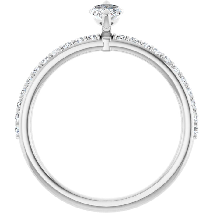 14K White | Marquise