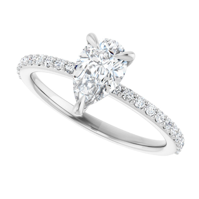 14K White | Pear