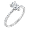 14K White | Pear