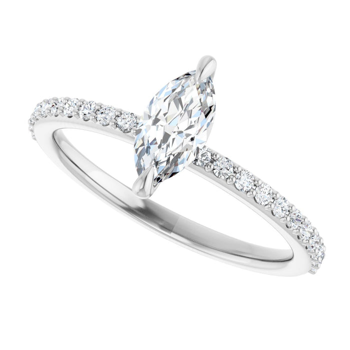14K White | Marquise