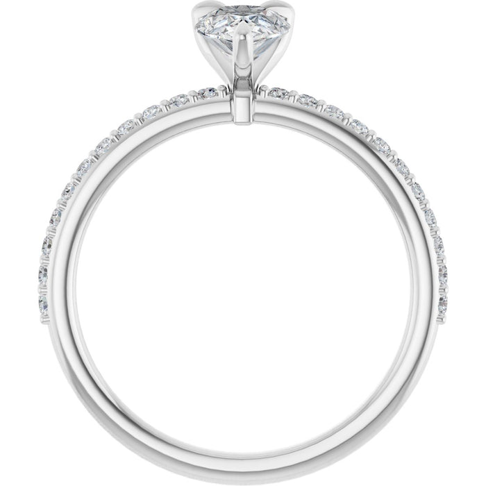 14K White | Pear