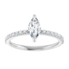 14K White | Marquise