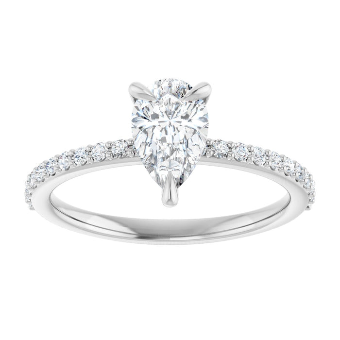 14K White | Pear