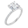 14K White | Round