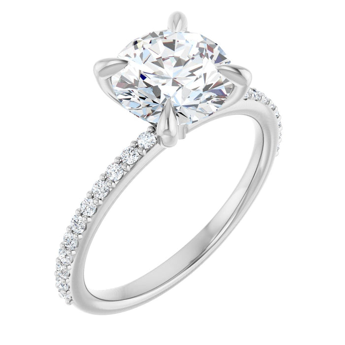 14K White | Round