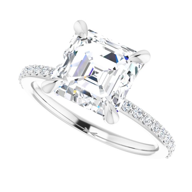 14K White | Asscher