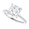 14K White | Cushion