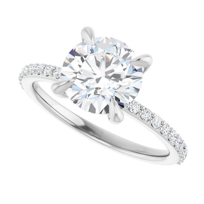 14K White | Round