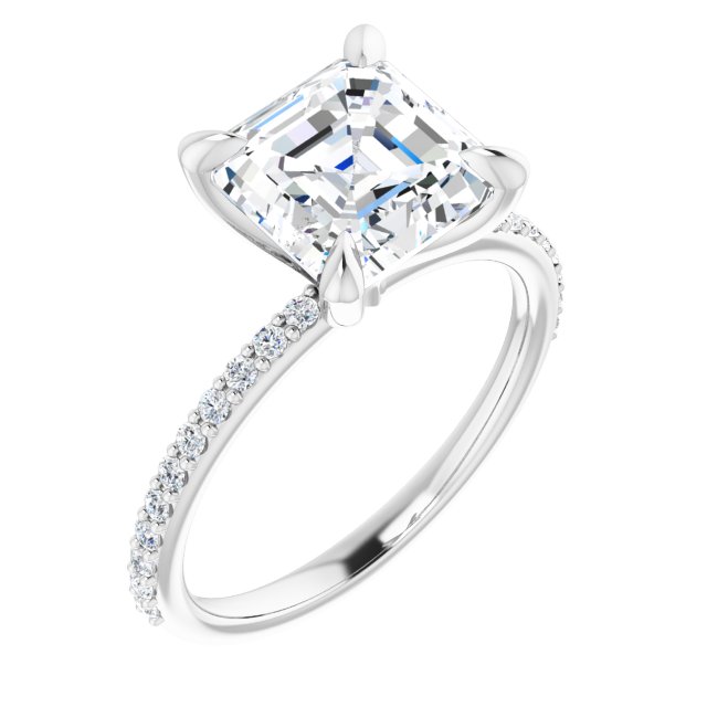 14K White | Asscher