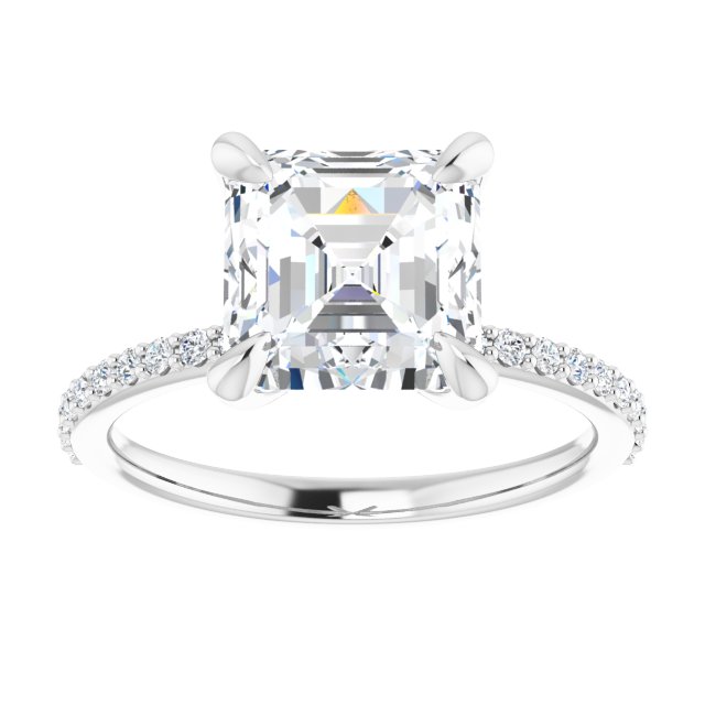 14K White | Asscher