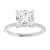 14K White | Cushion